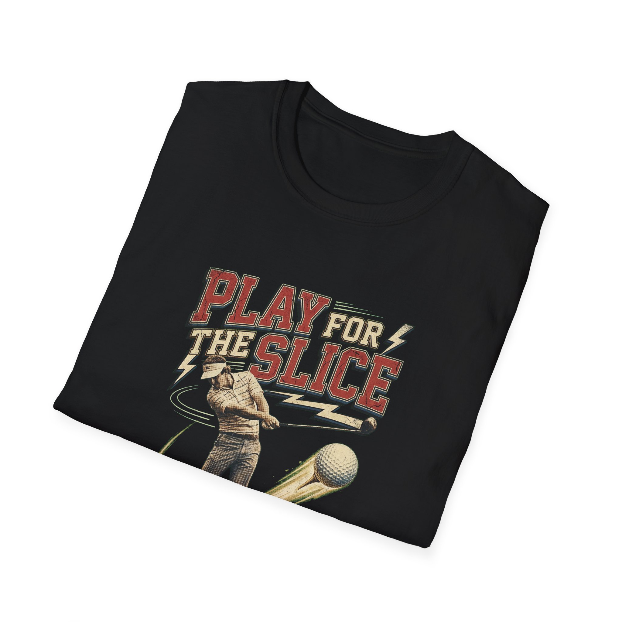 PLAY FOR THE SLICE Graphic T Shirt | Tshirts About Golf, Funny Golf Gift & YouTube Golf Tee - Image 3