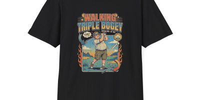 WALKING TRIPLE BOGEY Graphic T Shirt | Graphic Tshirts About Bad Golf, Funny Golf Gift & YouTube Golf Tee