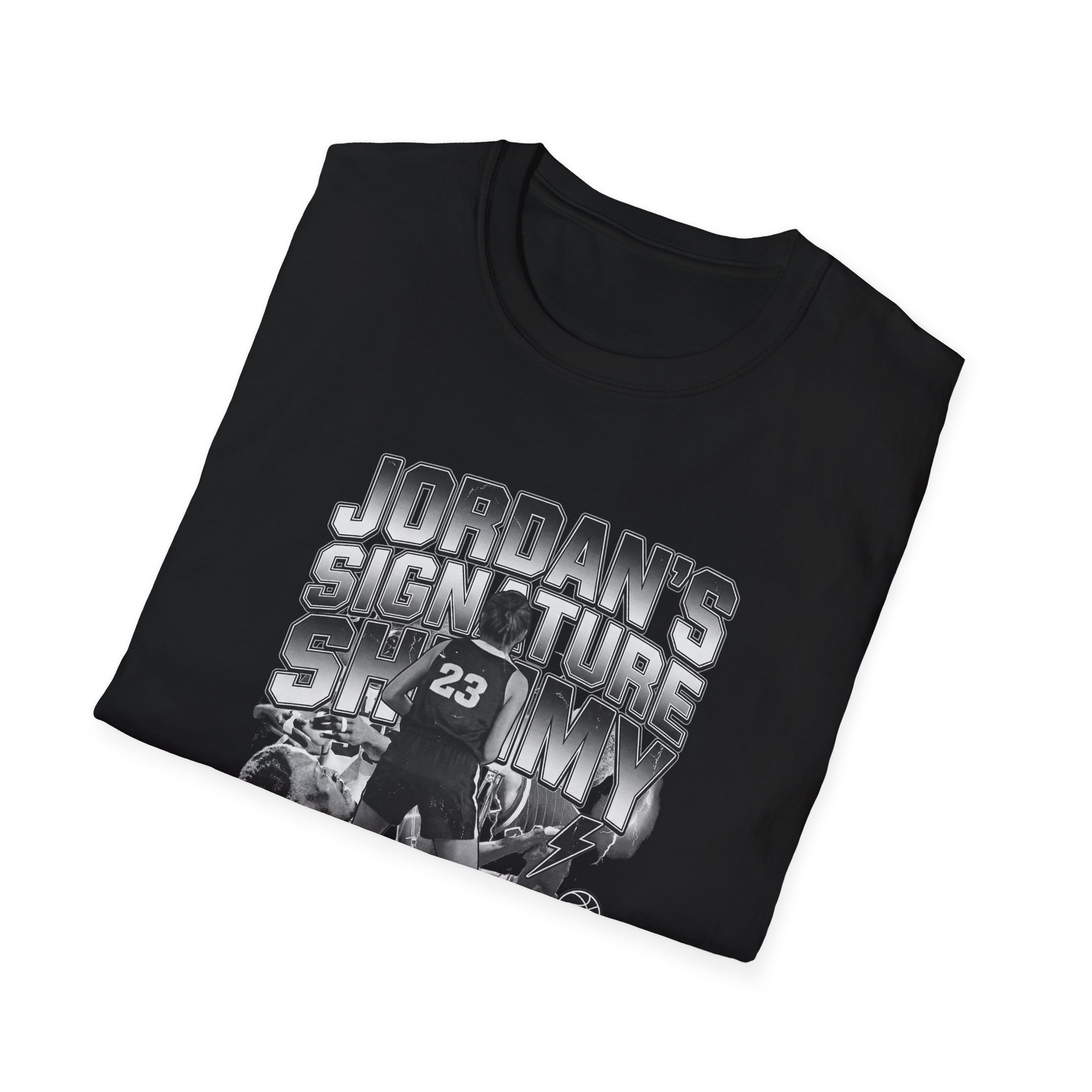 JORDAN’S SIGNATURE SHIMMY Graphic T Shirt | Jordan’s Signature Shimmy Tshirt, Tshirts About Memes & Iconic Basketball Moment Tee - Image 3